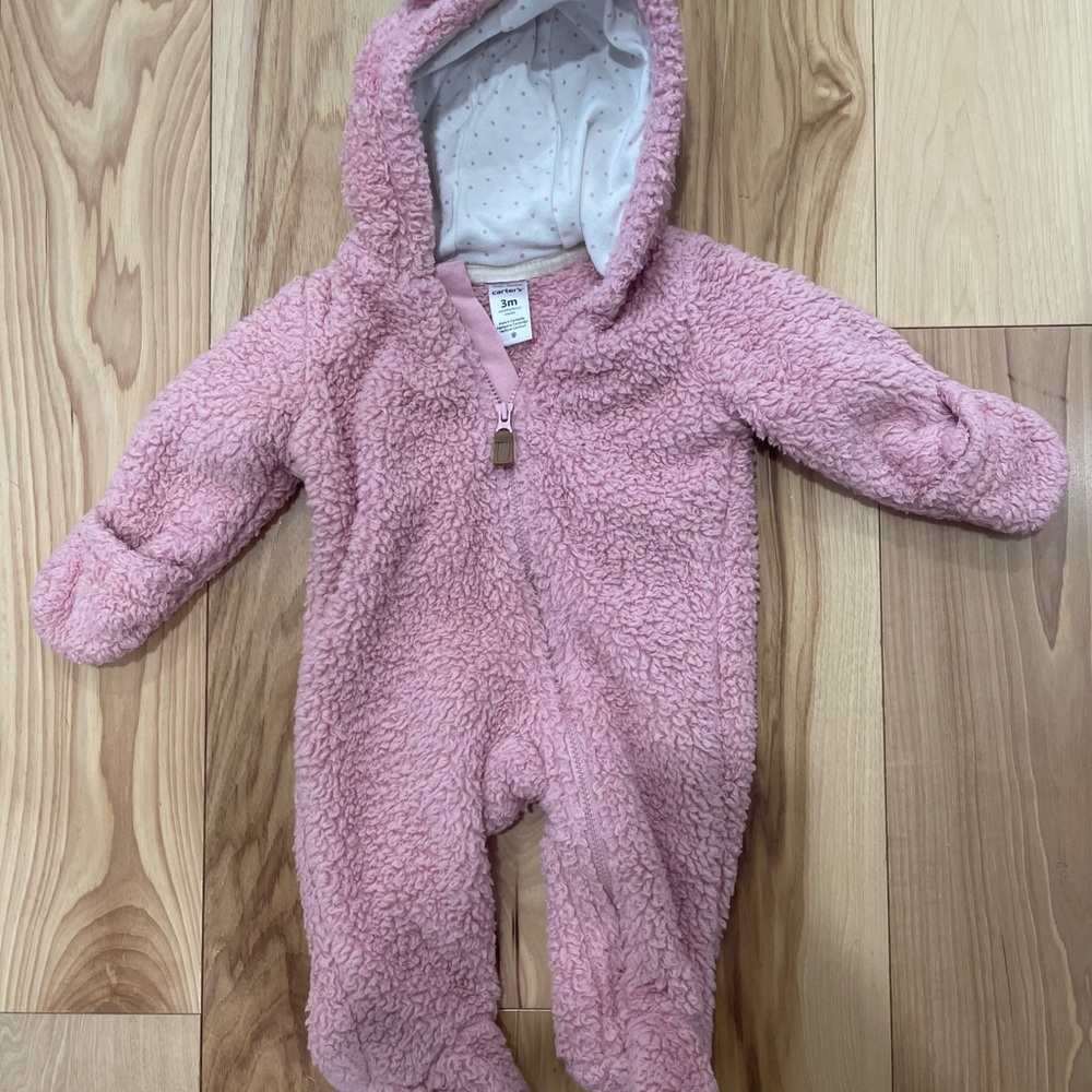 Carter's Pink Fleece Kids Footie